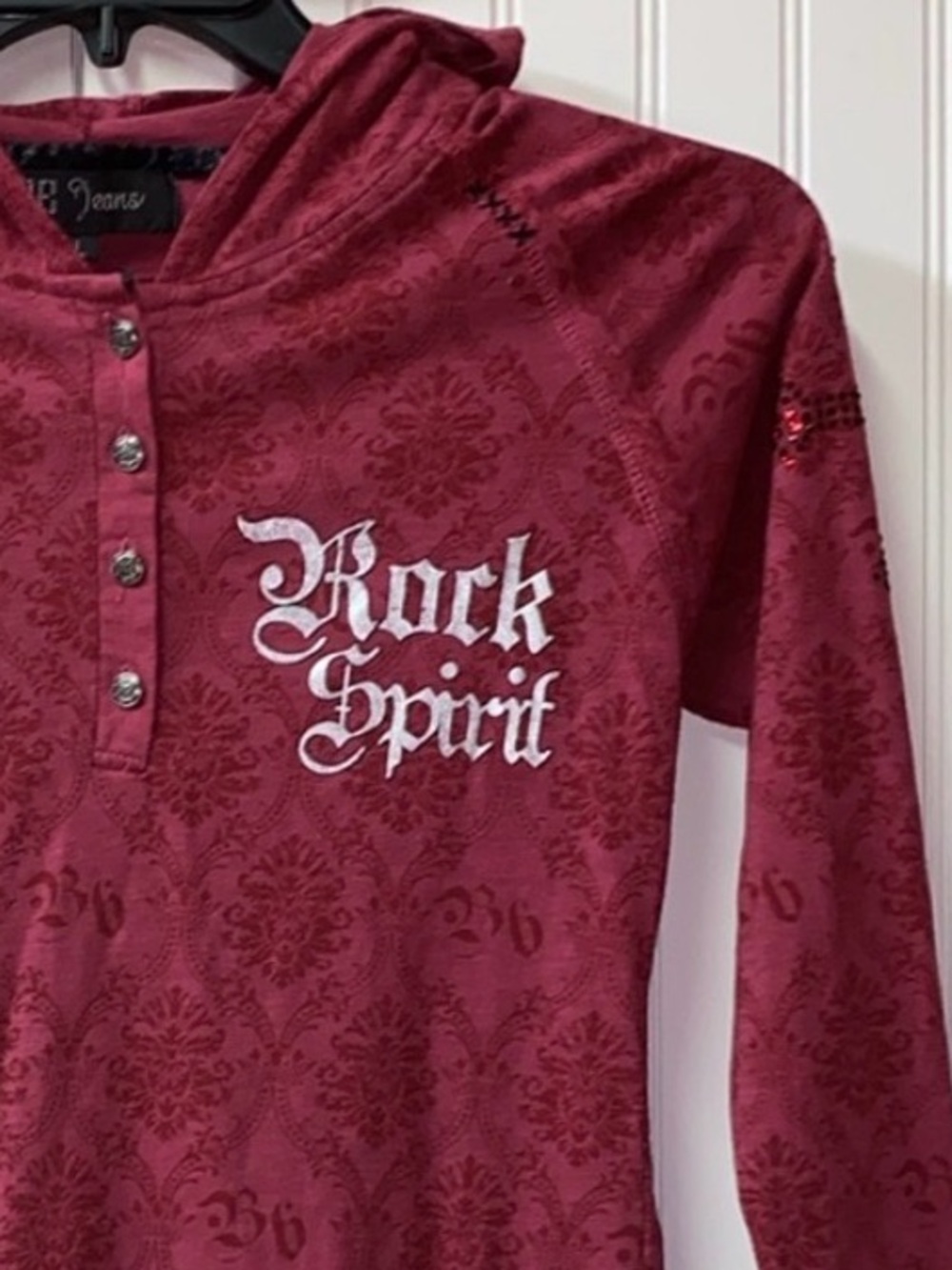 BB Jeans Sinful Style Hooded Shirt L